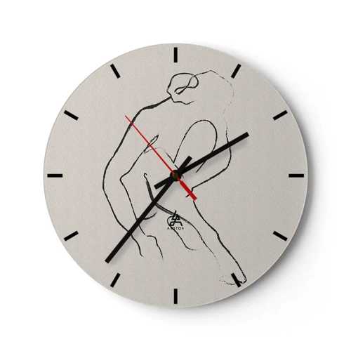 Zegar ścienny - Szkic intymny - 30x30 cm
