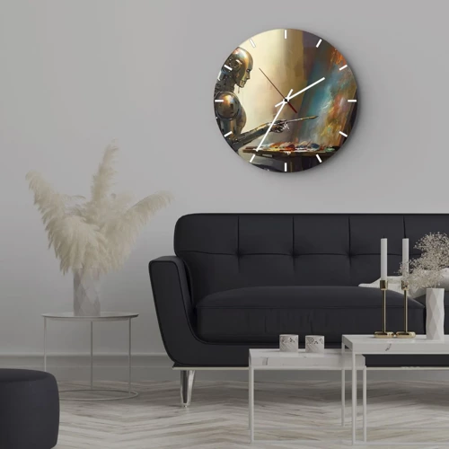 Zegar ścienny - Sztuka przyszłości - 30x30 cm