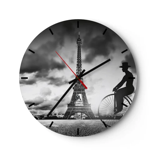Zegar ścienny - Tęsknota do Belle Epoque - 30x30 cm