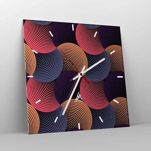 Zegar ścienny - W kolistym rytmie - 30x30 cm
