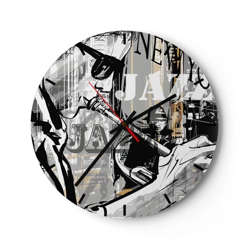 Zegar ścienny - W rytmie Nowego Jorku - 30x30 cm