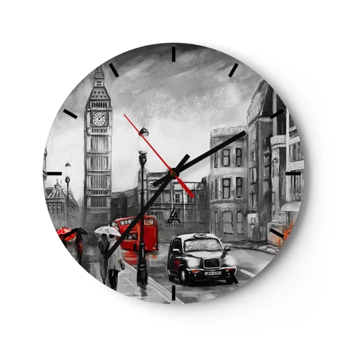 Zegar ścienny - Wcale nie szare miasto - 30x30 cm