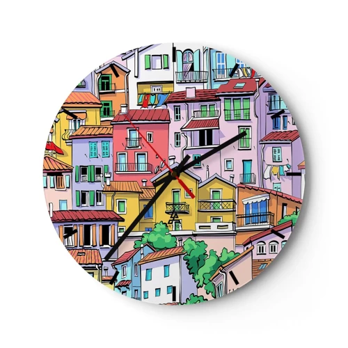 Zegar ścienny - Wesołe miasto - 30x30 cm
