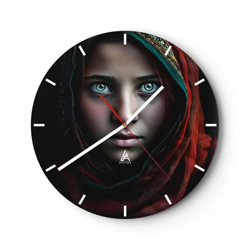 Zegar ścienny - Wschodnia księżniczka - 30x30 cm