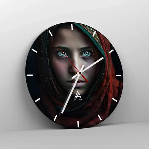 Zegar ścienny - Wschodnia księżniczka - 30x30 cm