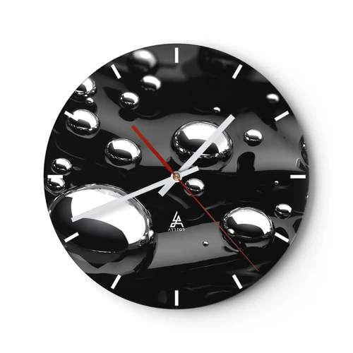 Zegar ścienny - Z czarnej toni - 30x30 cm