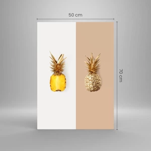 Obraz na szkle - Ananas dla nas - 50x70 cm