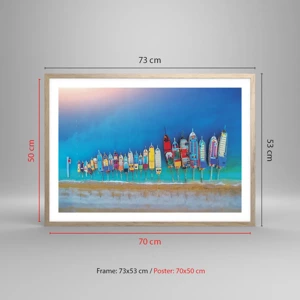 Plakat w ramie jasny dąb - Z lotu ptaka - 70x50 cm